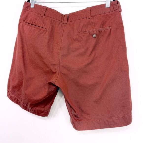 J. Crew GRAMERCY Rust Red 100% Cotton Flat Front Casual Shorts - Picture 9 of 13